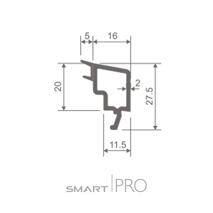 Штапик стандартный 16 мм на стеклопакет 24мм в Алмате