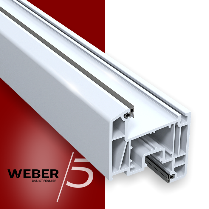 5-chamber window sash
